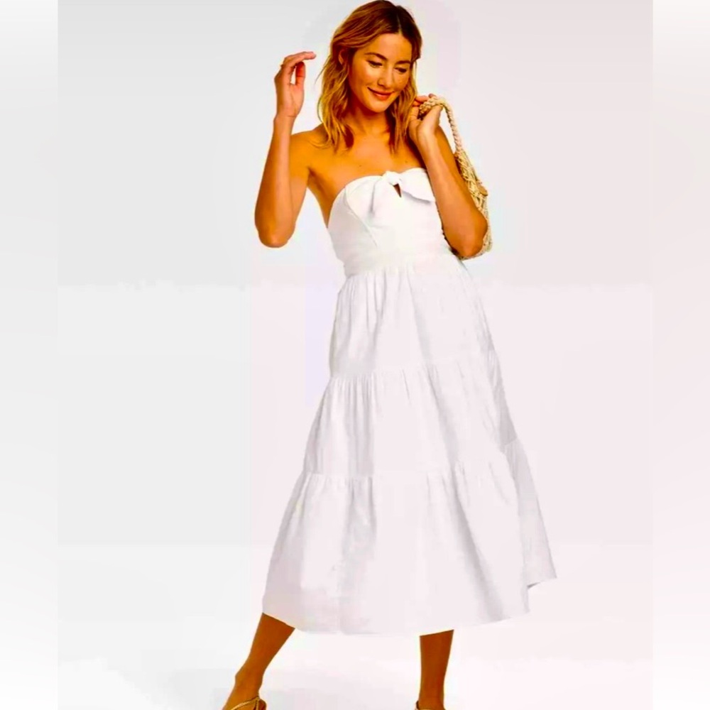 Universal Thread white tiered strapless women’s dress 1X